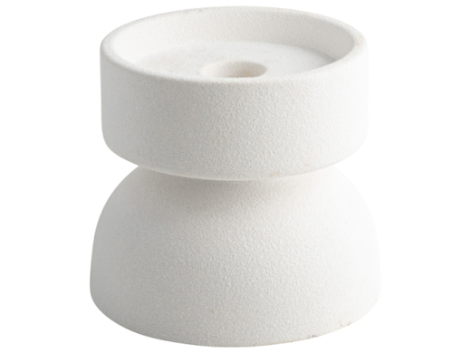 Kandelaar keramiek offwhite