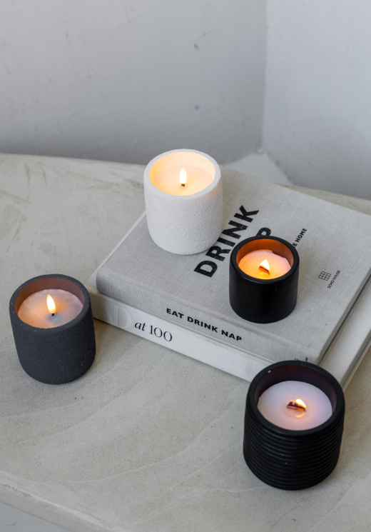 Frosted LED Kaars Antraciet