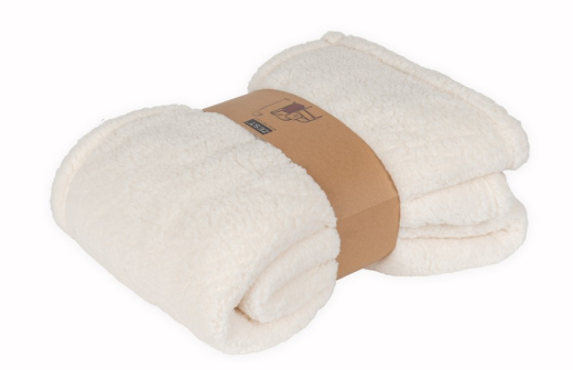 Sherpa Plaid Recycled ivoor