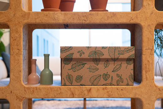 Dutch Design Storage Box 'Natural Leaves'
