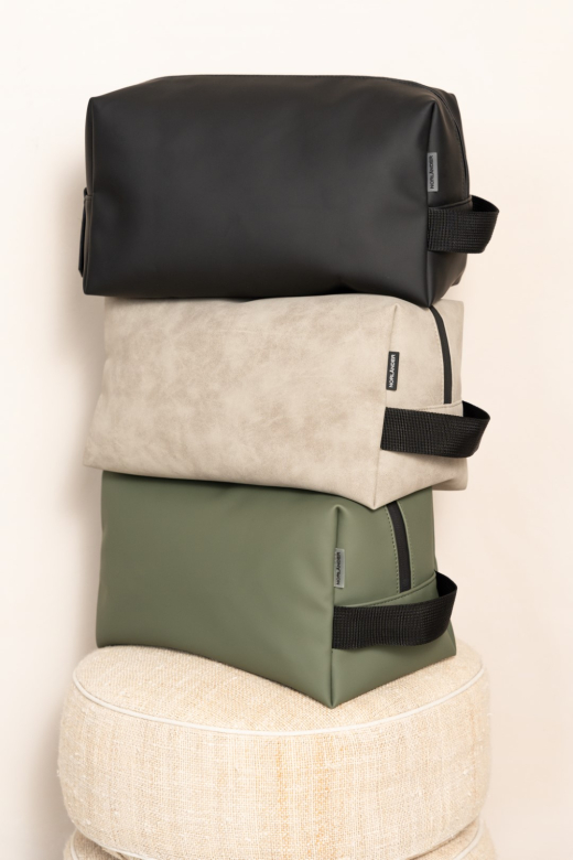 Nubuck Toilettas Taupe