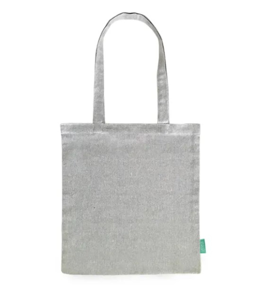 Recycled katoenen tot bag lichtgrijs
