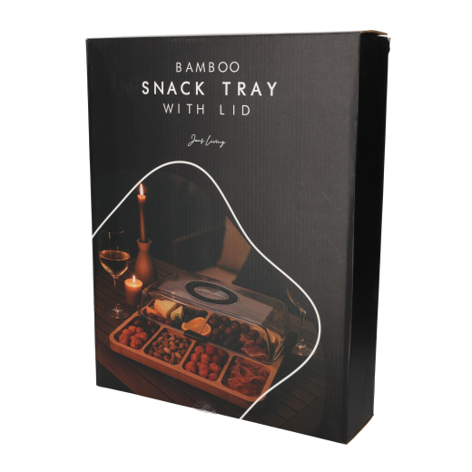 Bamboe Snack Tray Met Deksel