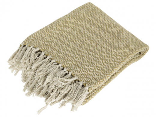 Plaid 125x150cm geel