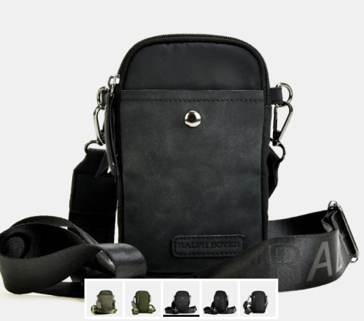 Padded telefoontasje zwart