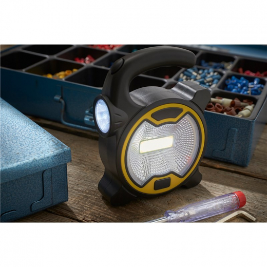 Werklamp geel, zwart