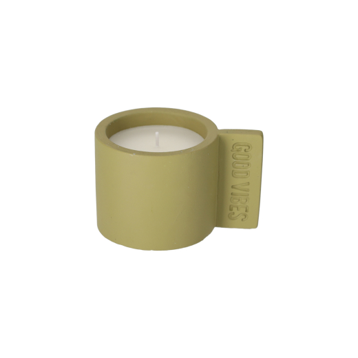 Betonnen Kaars Good Vibes Groen