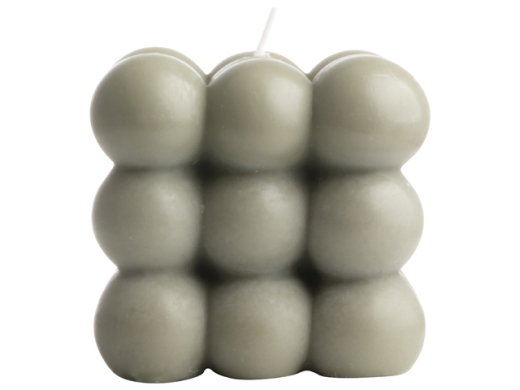 Kaars cube 8,5x8cm Groen