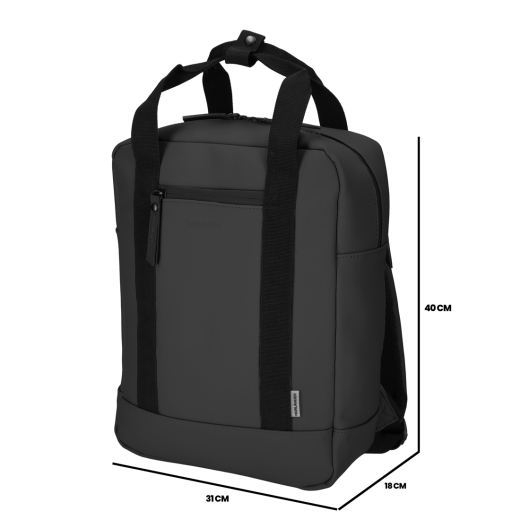 Dull PU Rugtas Zwart