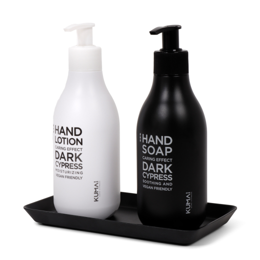 Dark Cypress Giftbox Handzeep en Handlotion met Tray