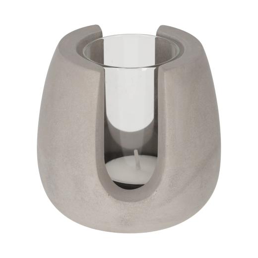 Theelichthouder Tijn Grijs