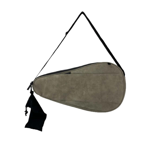Nubuck Padel Racket Draagtas Taupe