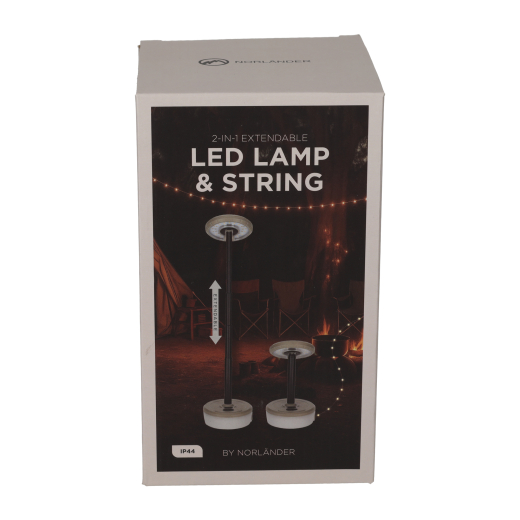 2-in-1 Uitschuifbare LED Lamp & Slinger Taupe