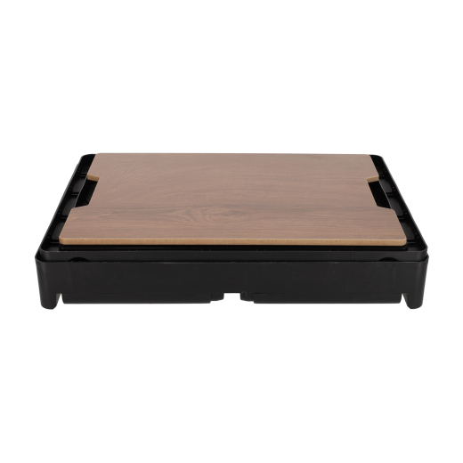 Krat Met Houten Deksel & Koeltas Zwart