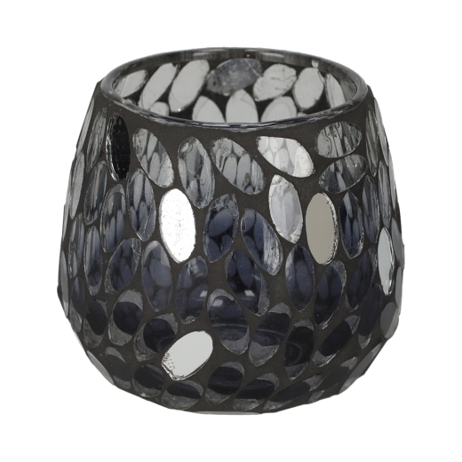 Theelichthouder Mozaïek Zwart Small