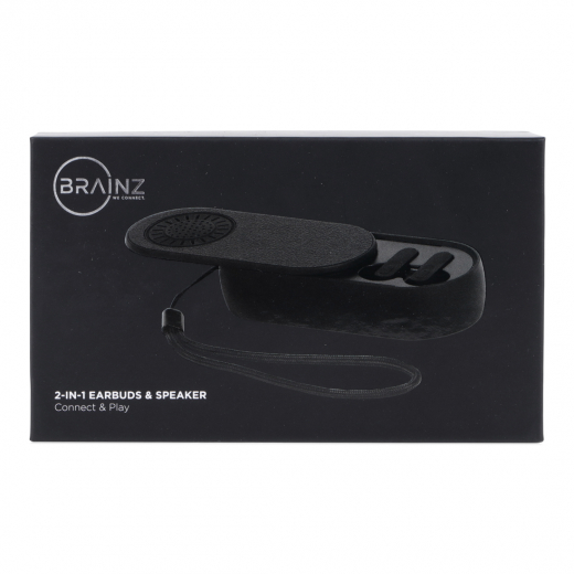 2-in-1 Earbuds & Speaker Zwart