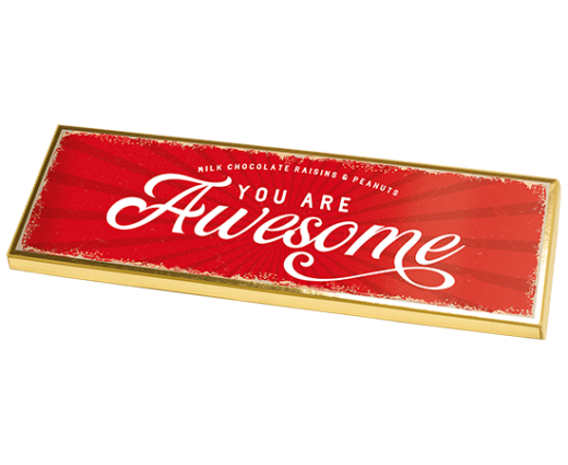 Melkchocoladereep XXL Rozijnen en Pinda 225 gram