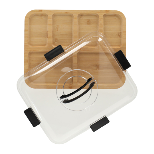 Bamboe Snack Tray Met Deksel