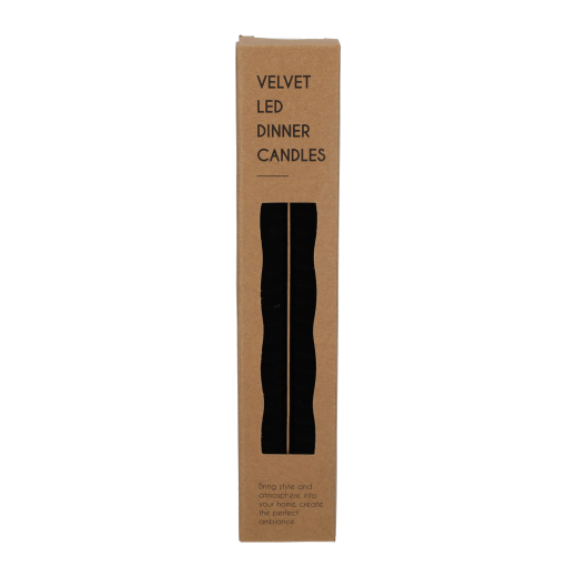 LED Dinerkaars Fluweel Zwart /2