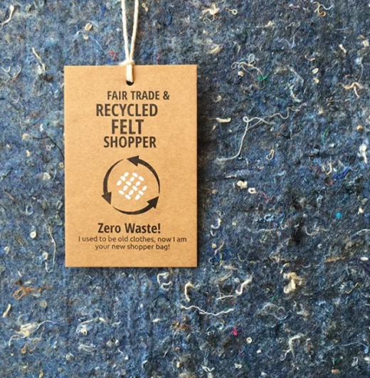 Recycled jeans vilt shopper