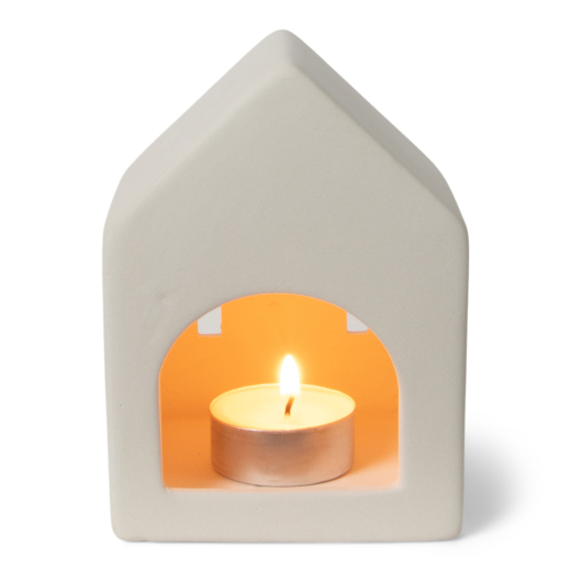 Theelichthouder Huis Wit