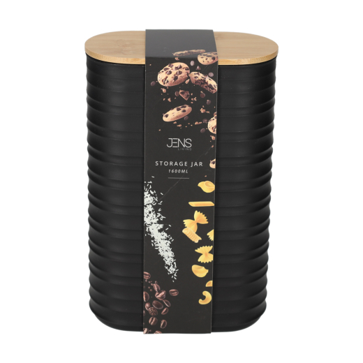 Voorraadbus Ribbel Zwart Large