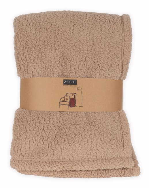 Sherpa Plaid Recycled caramel