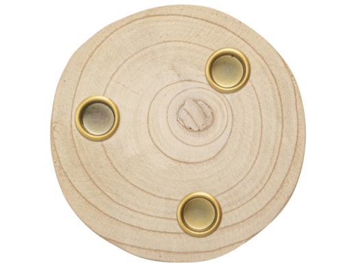 Kaarsenstand. ø16,5x3cm Paulownia