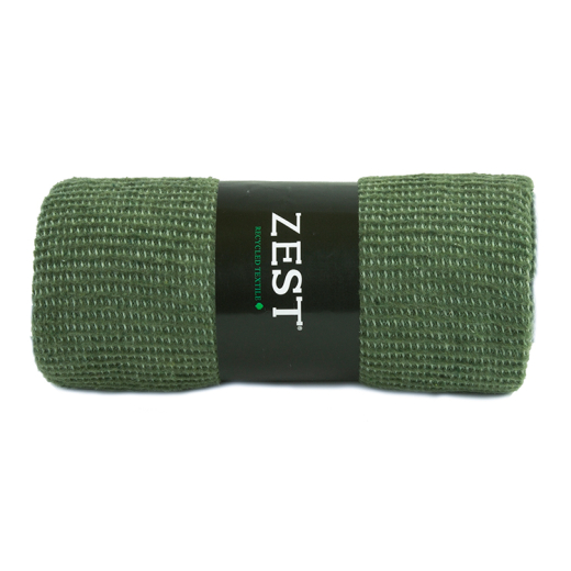 Plaid Wafel Recycled Donkergroen