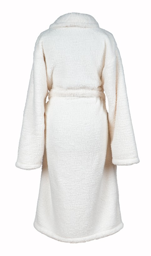 Badjas Sherpa Recycled ivoor