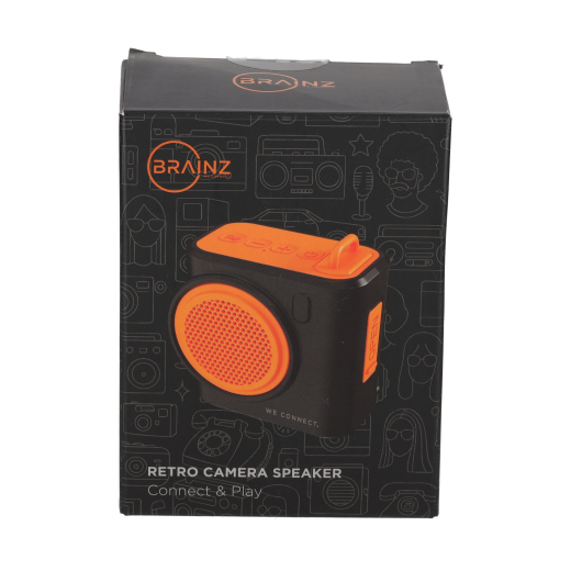 Retro Camera Speaker Zwart