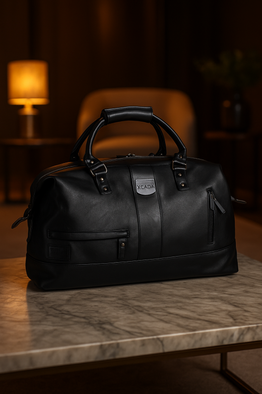 Luxe reistas black PU leather Xcada