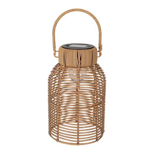 Solar Lantaarn Rotan Bruin