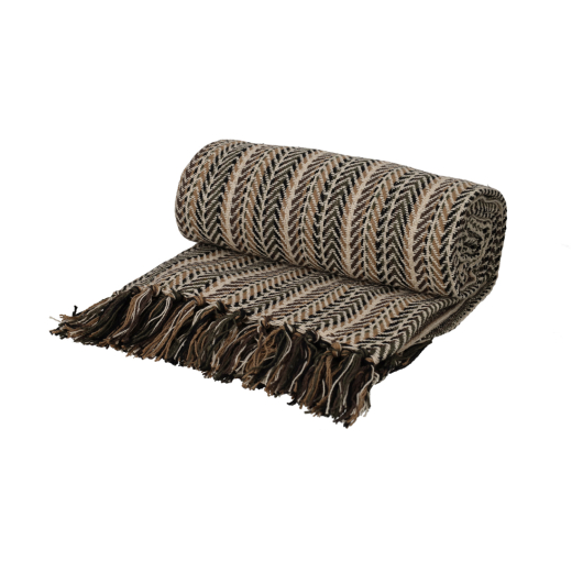 Recycled Cotton Plaid Pip Naturel