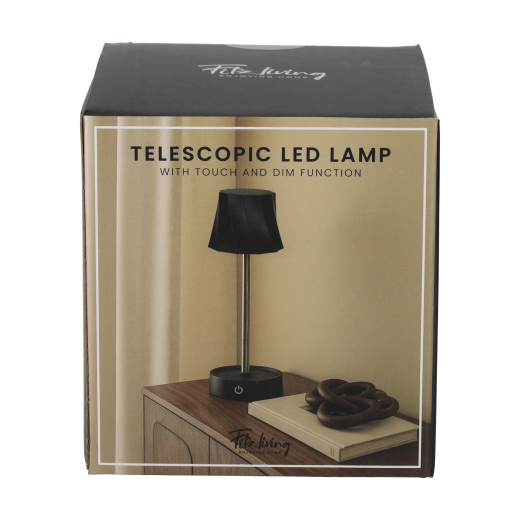 Telescopische LED Lamp Zwart