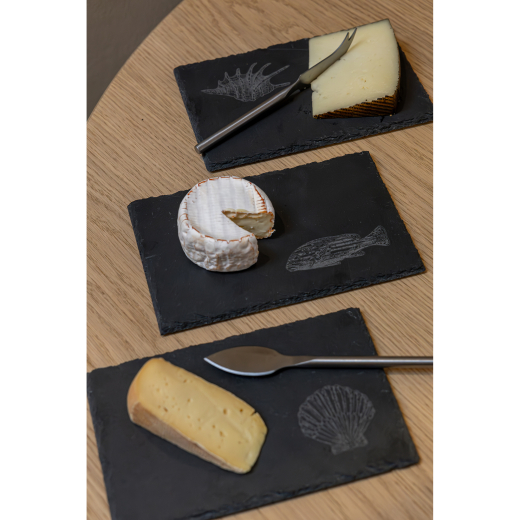 Leistenen Serveerplankjes Zee set van 4