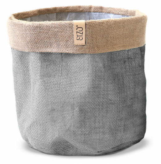 Sizo bag jute grey Ø25 / H25 cm