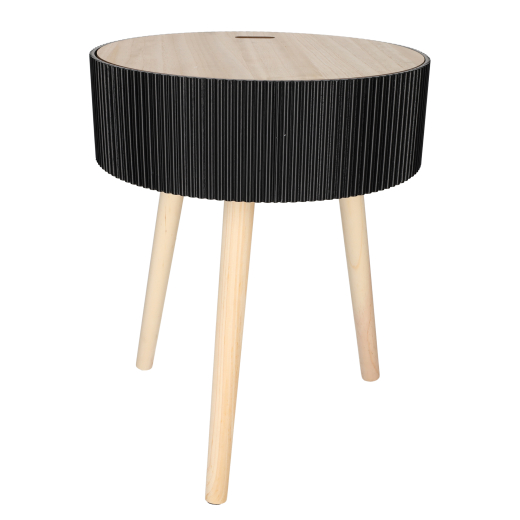 Opberg Bijzettafel Levi Zwart