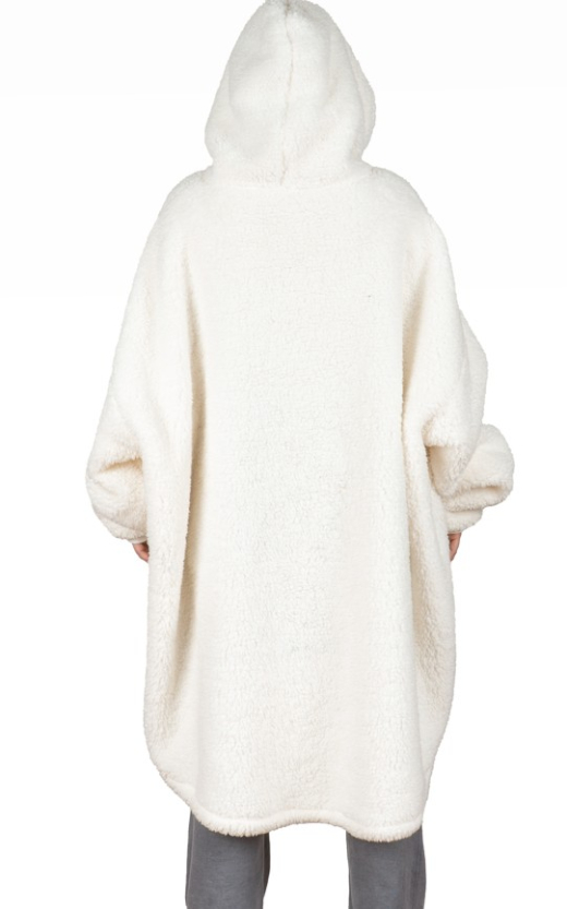 Cosy Hoodie Sherpa ivoor