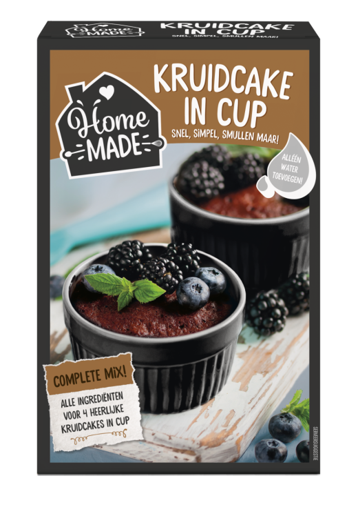 Kruidcake in a cup black-gold