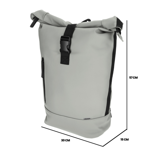 Dull PU Rol Rugtas 2.0 Grijs