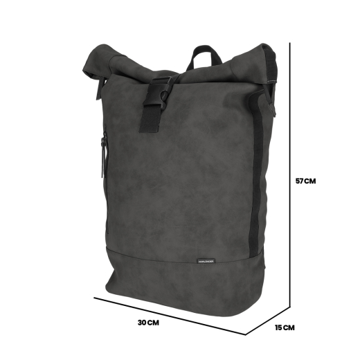 Nubuck Rol Rugtas Grijs