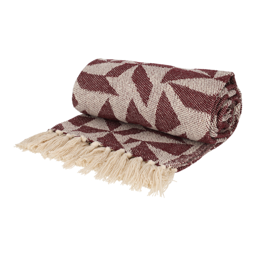 Recycled Cotton Plaid Soof Burgundy