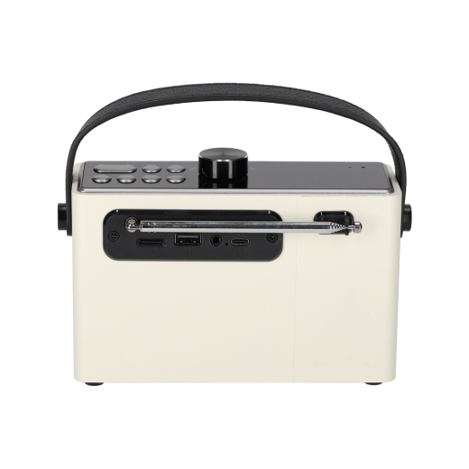 Retro Clock Speaker Wit