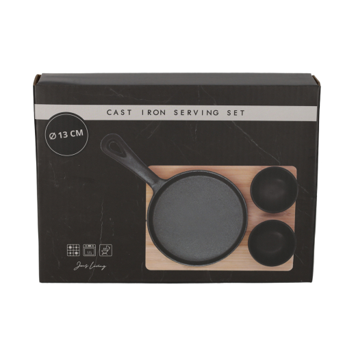 Gietijzeren Serveerset Rond