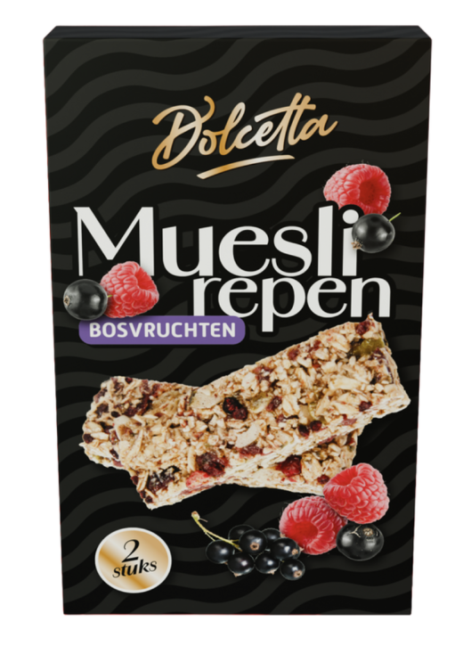 Mueslirepen forest fruit black 2x20 gram