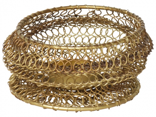 Opvouwbaar windlicht goud 10x10 cm