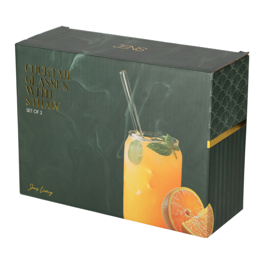 Cocktailglazen met Rietje set van 2