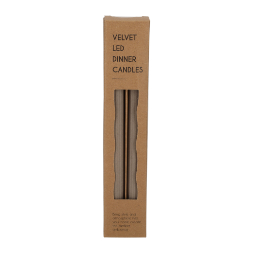 LED Dinerkaars Fluweel Taupe /2