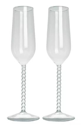 Bubble Champagne glas set van 2